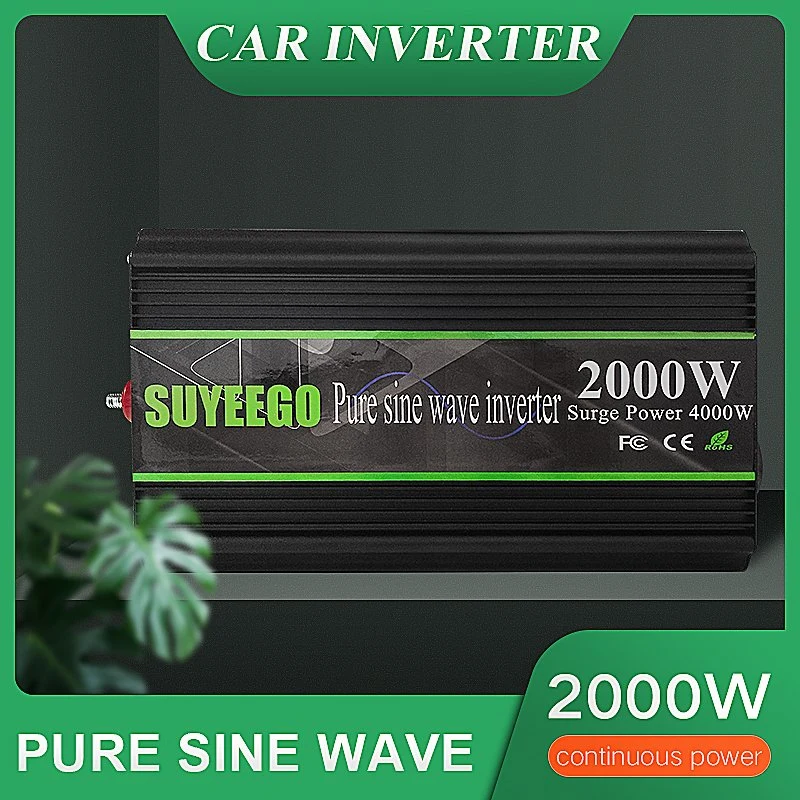 Suyeego DC 12V 24V to 110V 220V 2000W off-Grid Portable Solar Panel Power System with Pure Sine Wave Inverter Good Quality Factory Price Car Power Inverter