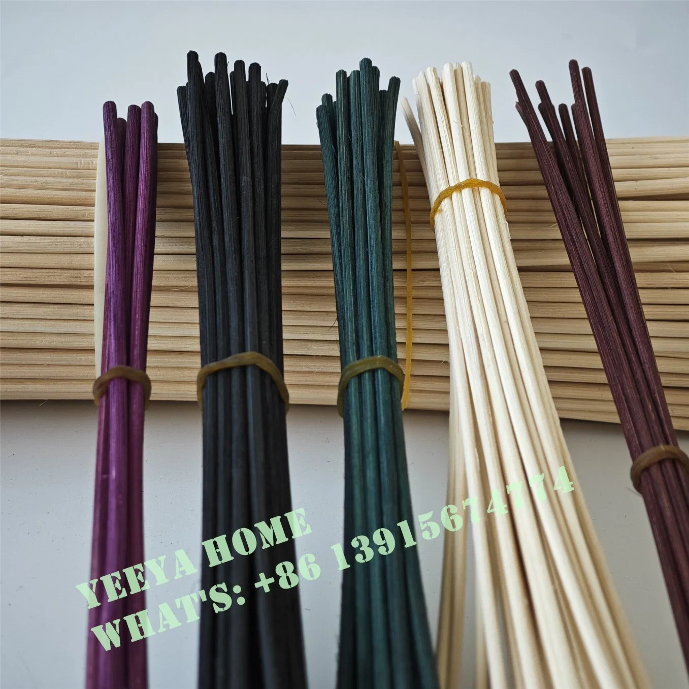 Fragrância home óleo essencial óleo colorido rotim Reed Diffuser sticks