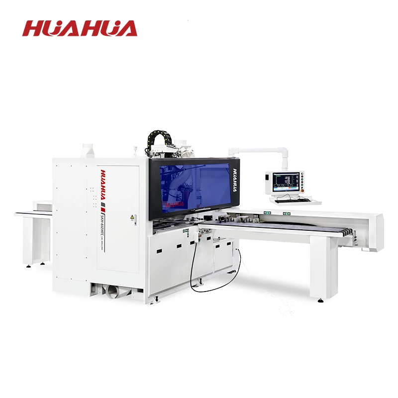 Huahua Automatic 6 Sides Wood CNC Drilling Boring Machine with Auto Tool Changer and Aggregate Head