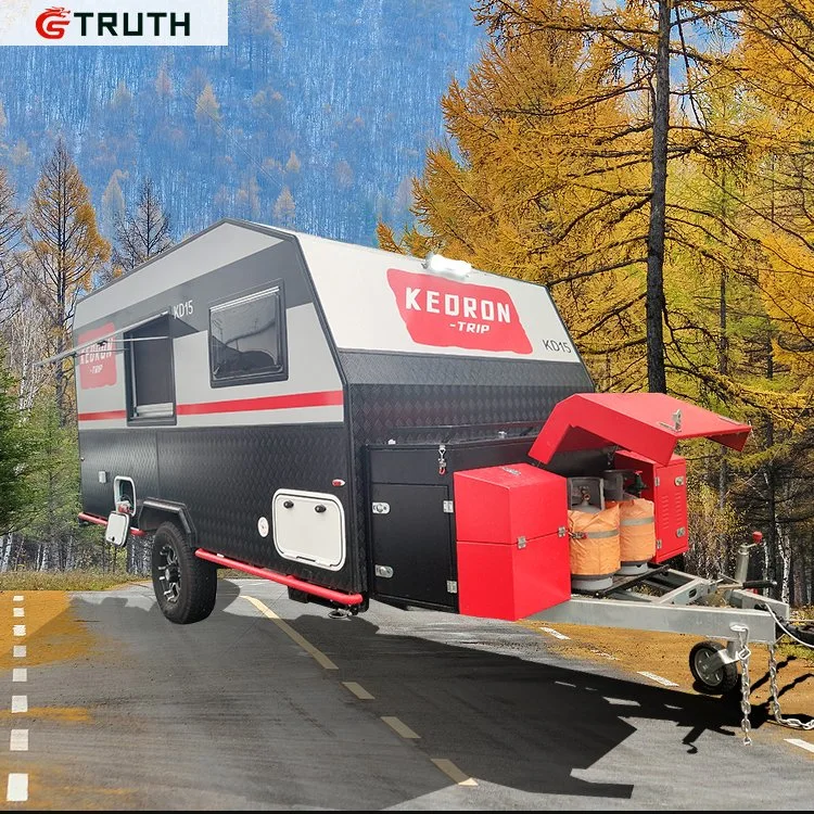 Mobile Kitchen with Hot Dag Waffle Crepe Street Camper Trailer