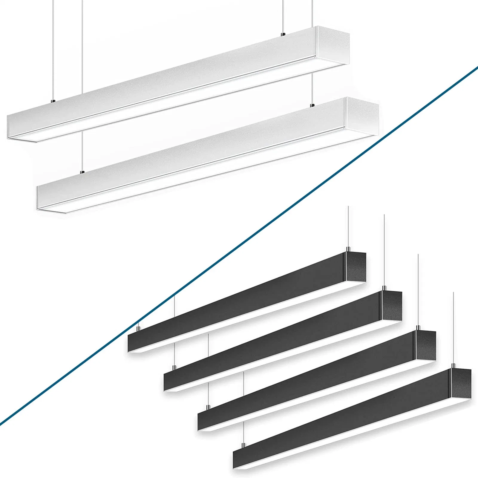 Lineare Pendelleuchte für die Küche im Esszimmer mit direkter Beleuchtung Island Bar LED Deckenleuchter Home Inneneinrichtung Bürotisch Leuchten