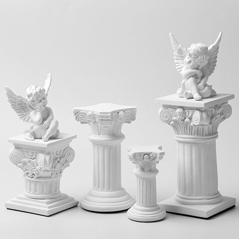 Decorative European Resin Roman Column Resin Sculpture Decorations