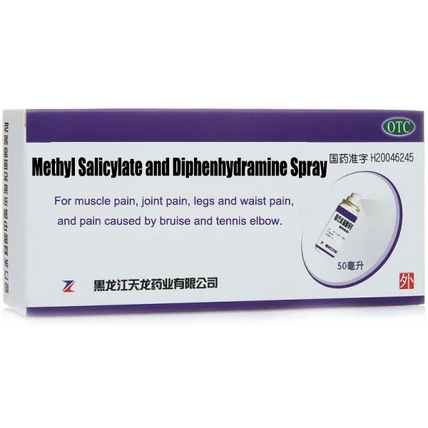 Methyl Salicylate and Diphenhydramine Spray for Muscle Pain, Joint Pain