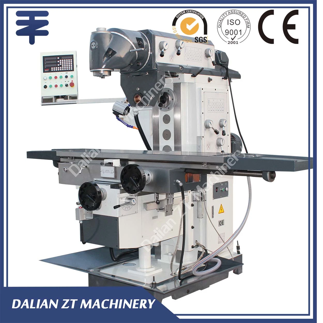 RAM Universal Horizontal/Vertical Knee-type 360 degree Swivel Milling  Machine XL6436  with Servo Motor