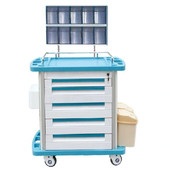 Senior Medical Nursing Crash Cart Hospital Furniture Medical Cart