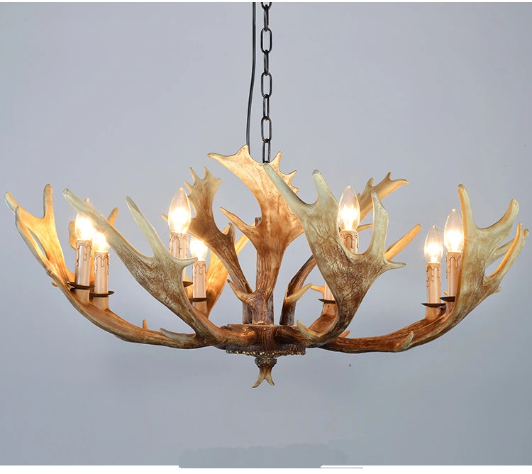 Real Deer Antler Chandelier Horn Ceiling Lamps Light Fixtures (WH-AC-07)