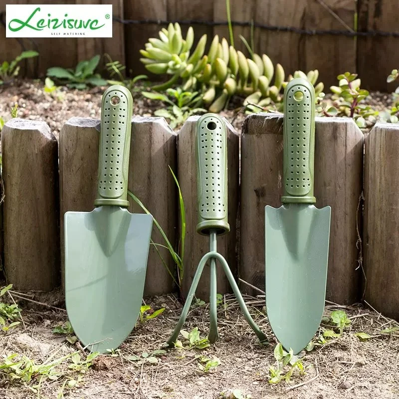 Heißer Verkauf 3pcs Garten-Werkzeuge hohe Qualität Mini Customized Gardening Werkzeuge Kit Metall und Kunststoff 3 in 1 Blumen Sukkulent