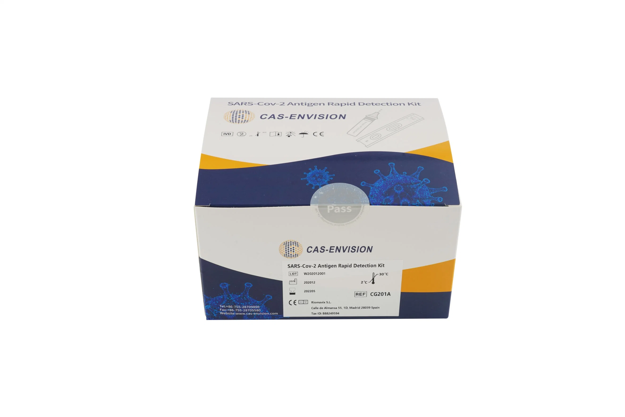 CAS Medical Antigen Schnelldiagnosetestkassette 19 Virus Nasal Tupfer