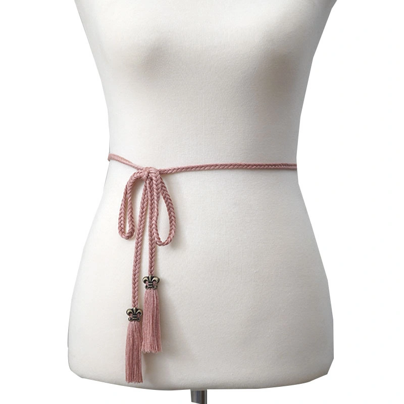 Sexy Polyester and Cotton Cord Tassel Waist Belt with Fringe and Tassel for Fashion Lady Belt