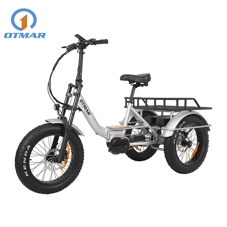 Adult China Fat Tire Dual Lithium Electric Trike Cargo Turkey E Trike для продажи 20 дюймов M400 MID Motor складной Тройной электрический с сильным дифференциалом