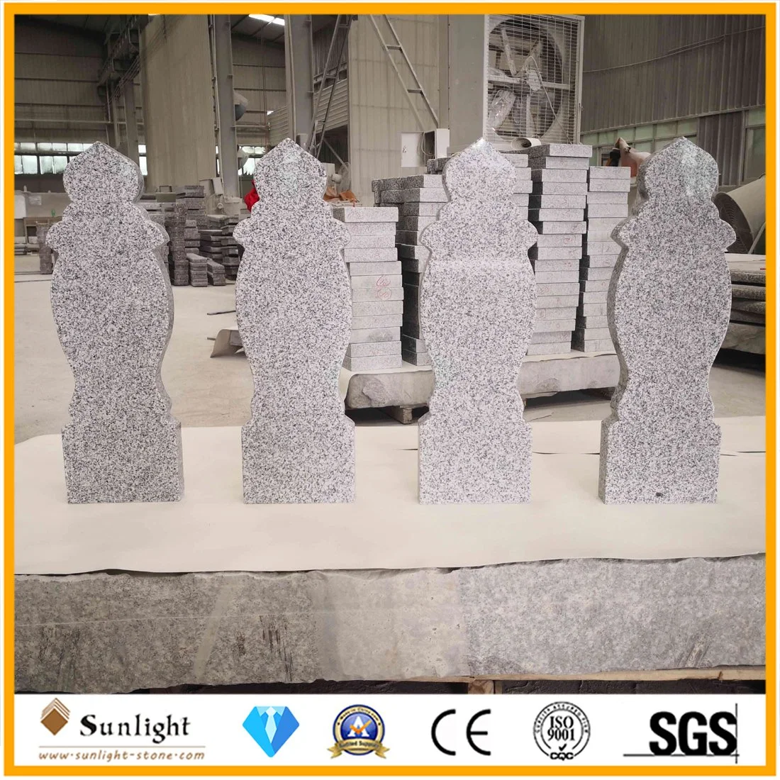 China Headstone Producer Supply Style 654/603 Granite Monument Headstone for Moslem