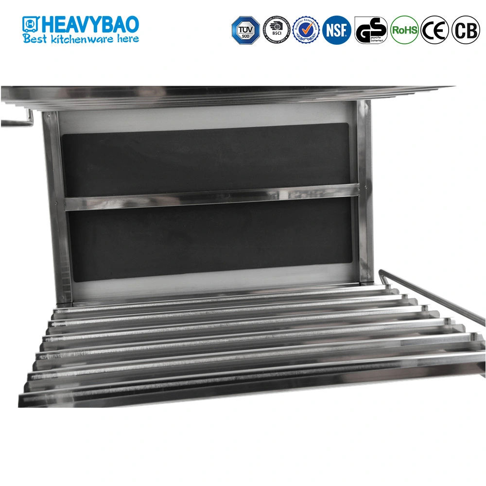 Heavybao Best Quality Stainless Steel Utility Gn Pan Food Trolley Kitchen Cart for Hotel Use