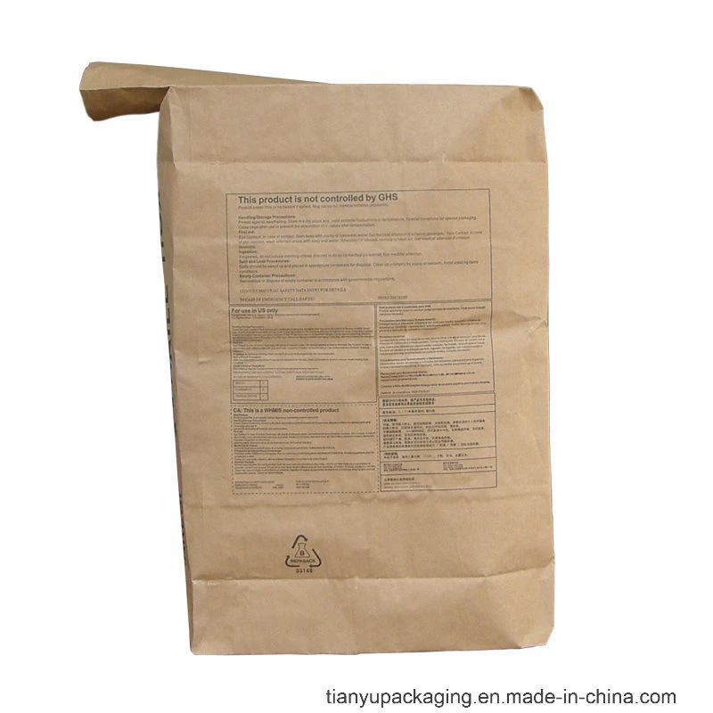 High quality/High cost performance  Brown Kraft Paper Valve Bag for Synthetic Iron Oxide