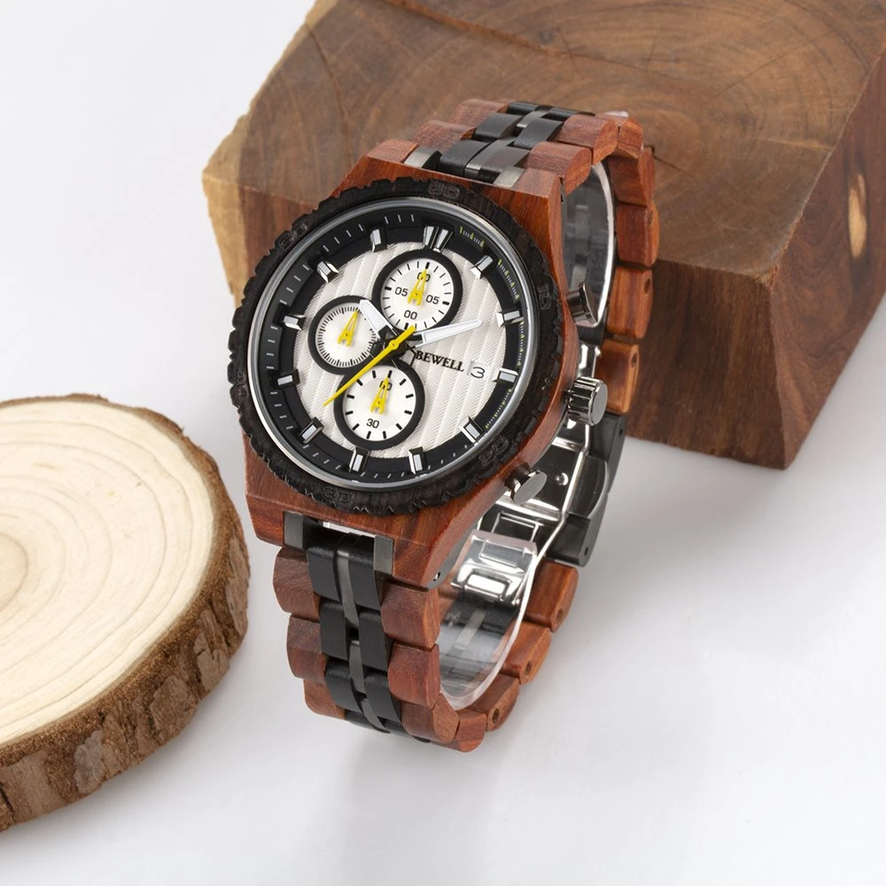 Bewelll Design High quality/High cost performance  Chronograph Wooden Watch