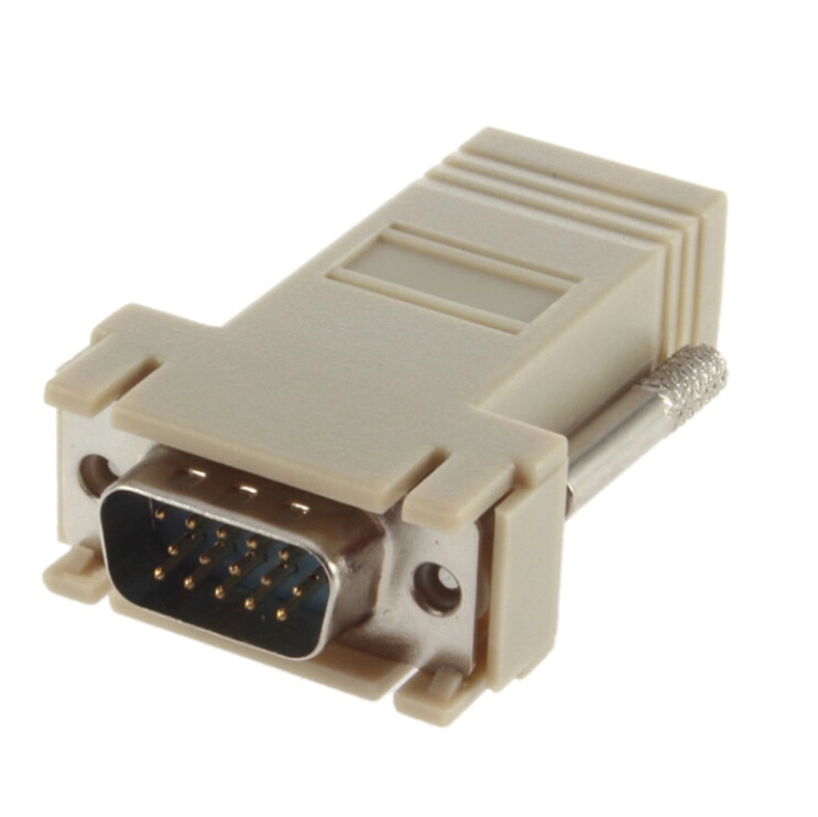 Network Cable Adapter VGA Extender Male to LAN Cat5 Cat5e CAT6 RJ45 Female Adapter