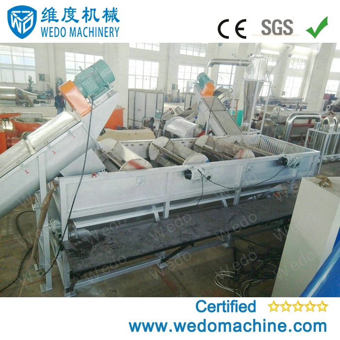 HDPE Drum/ PE Frame/ Block/ Can/ Bottle Crushing Washing Recycling Production Line