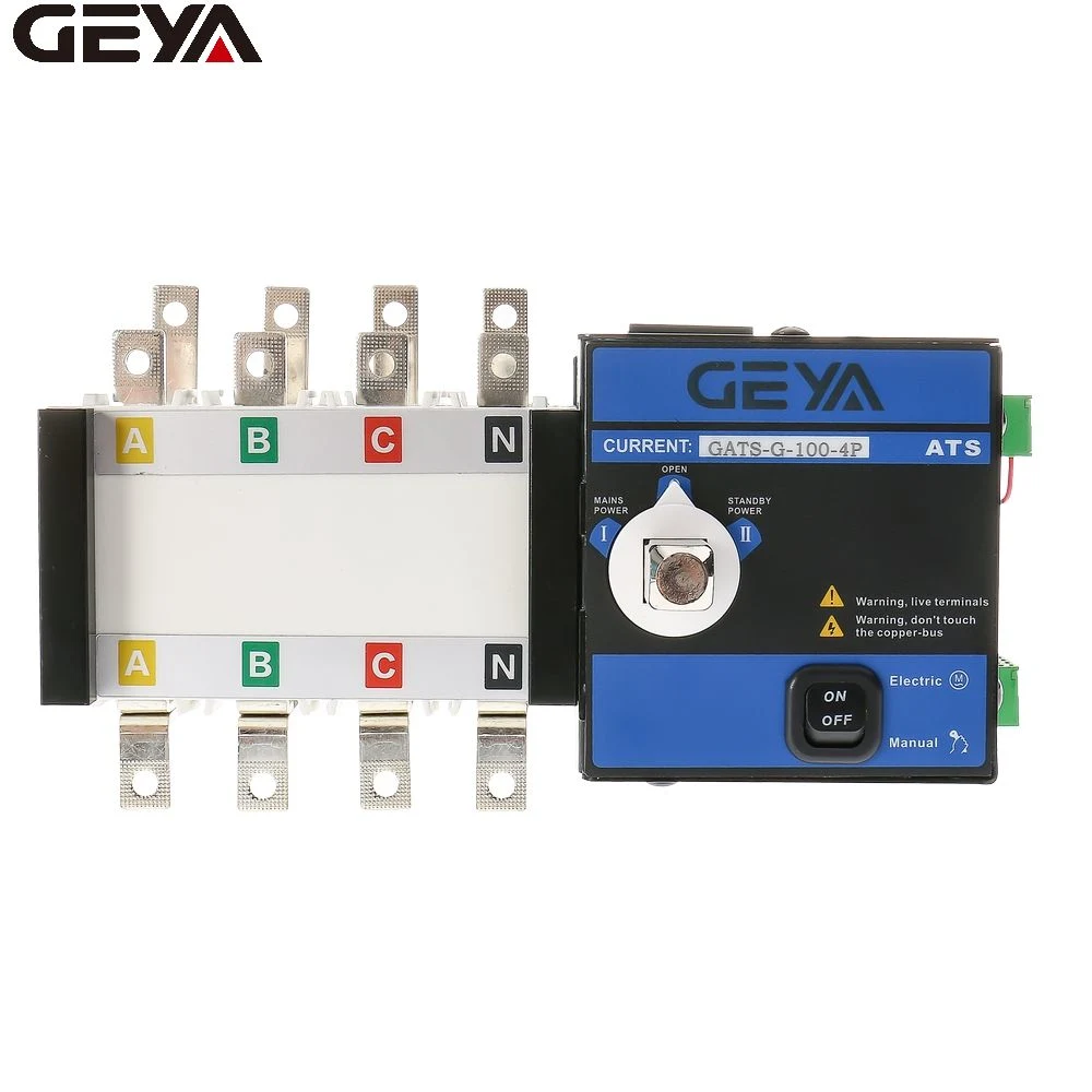 Geya GATS-G-100-4p Generador eléctrico mejor vendedor Cambio automático interruptor 16A---3200A ATS