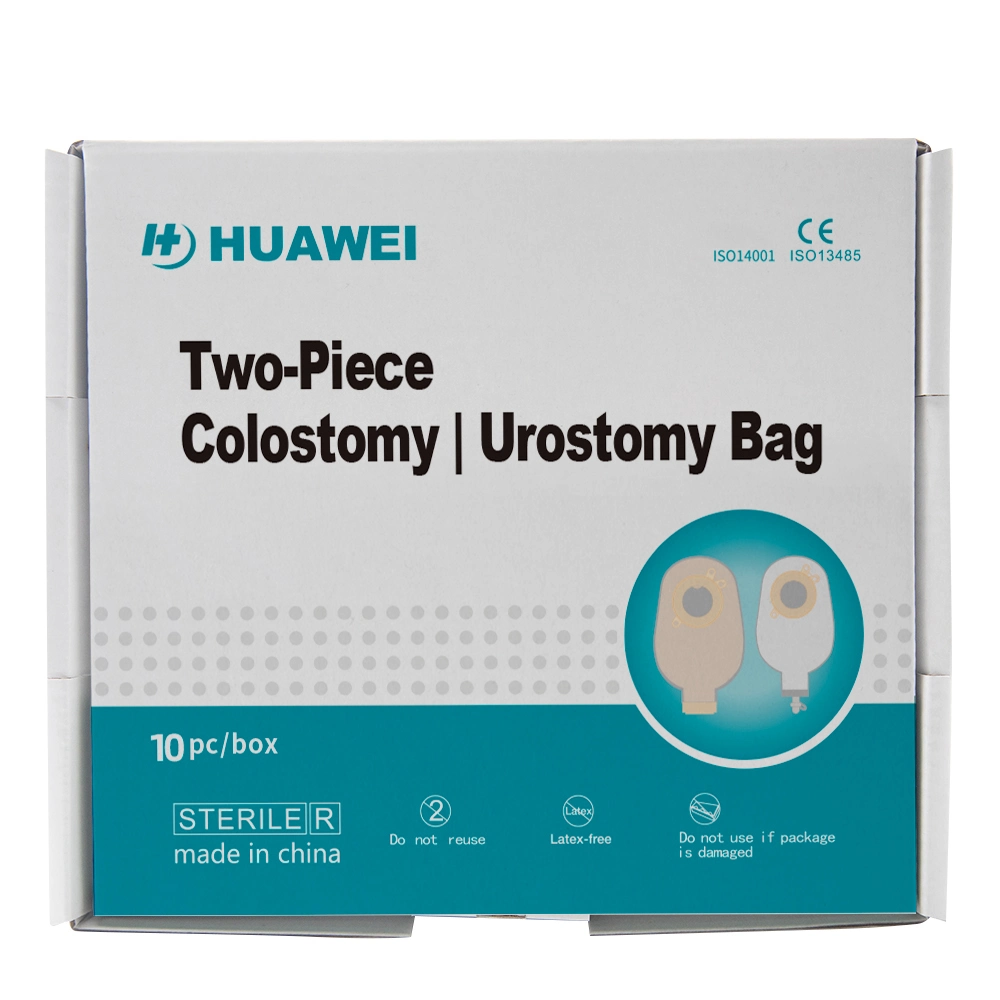 Factory Supply Ostomy Care Two-Piece Hydrocolloidal Bottom Plate Can Drain 65mm Twist Tie Colostomy Bag