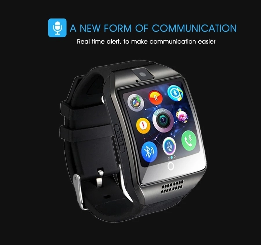 New Arrival Digital Wireless Smartwatch Q18 Android Smart Watch with SIM Card and Camera Mobile Watch Phone for All Phones