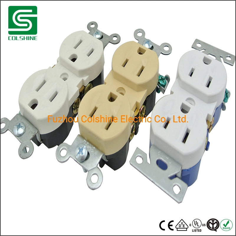 U03 15A 125V American récipients Duplex/Double socket