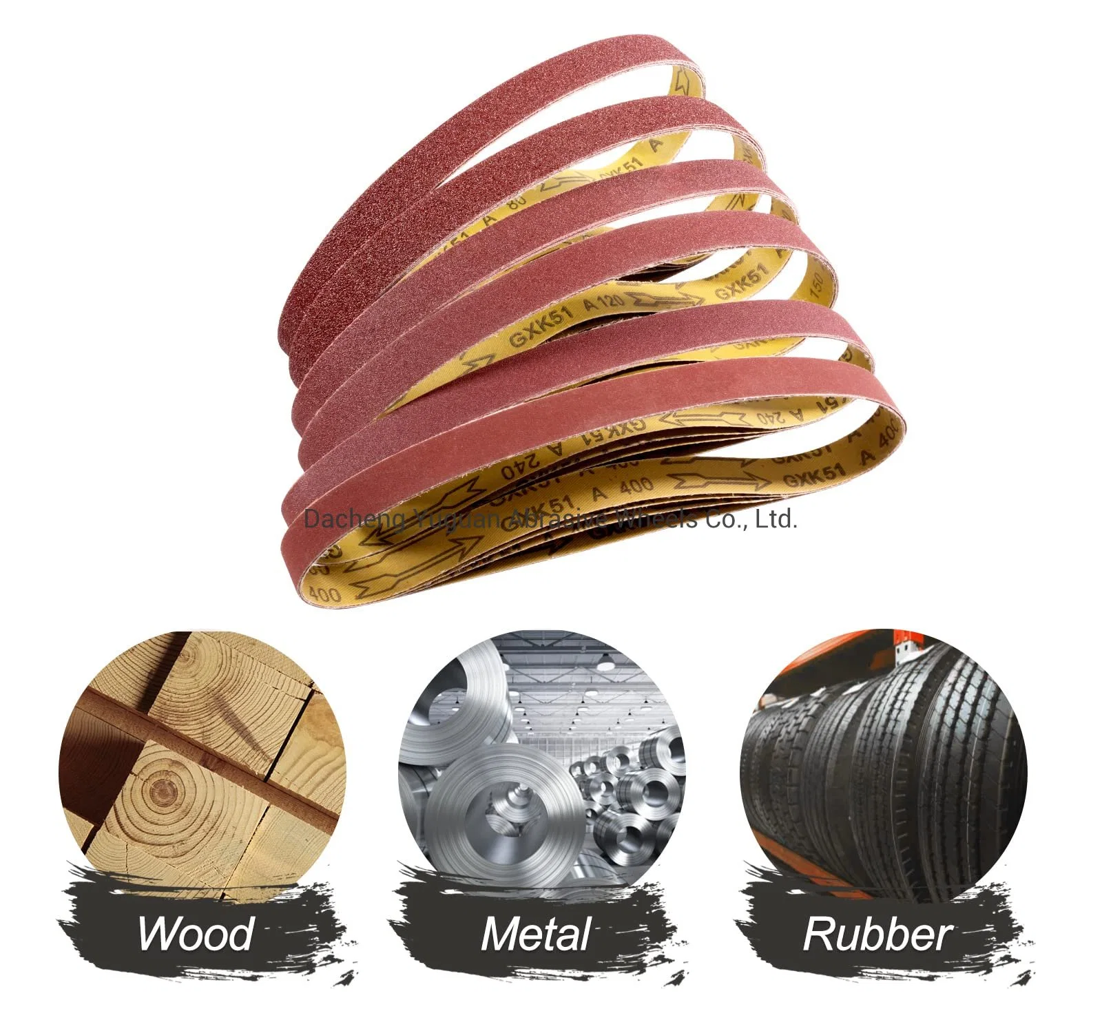 Customized Paper Sanding Belts Wide Abrasive Belt for Wood Grinding Wood Polishing