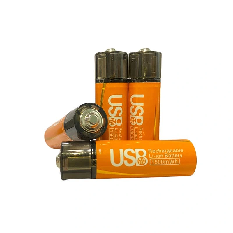 1.5V Lithium Battery Cell 1500mWh AA USB Rechargeable Li-ion Battery