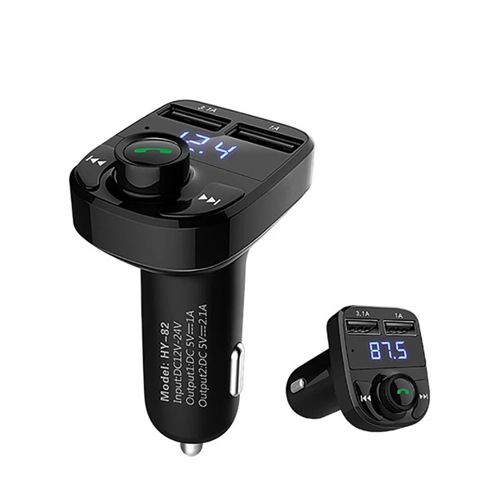 Bluetooth Car Kit FM Transmitter MP3 Player Dual USB 4.1A Quick Charger