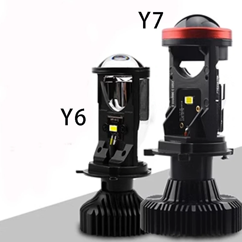 LED Laser Lens Y7 H4 LED Headlight Bulb with High quality/High cost performance Mini Projector Lens for Bike Car