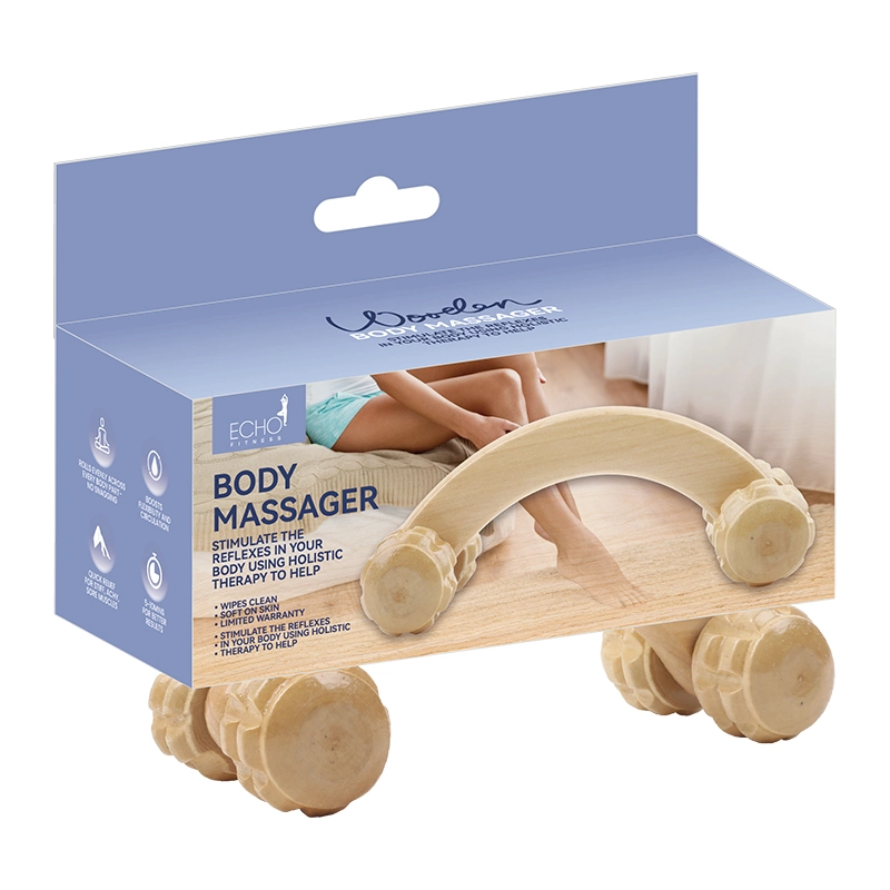 Multifunction Muscle Relaxation Handheld Wood Fully Body Massage Roller