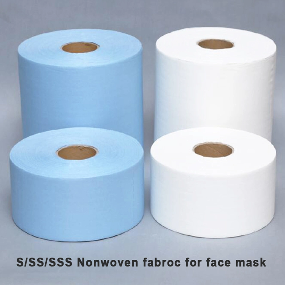 China High quality/High cost performance Spunbond Style 25-50GSM Ss Nonwoven Fabric for Face Mask