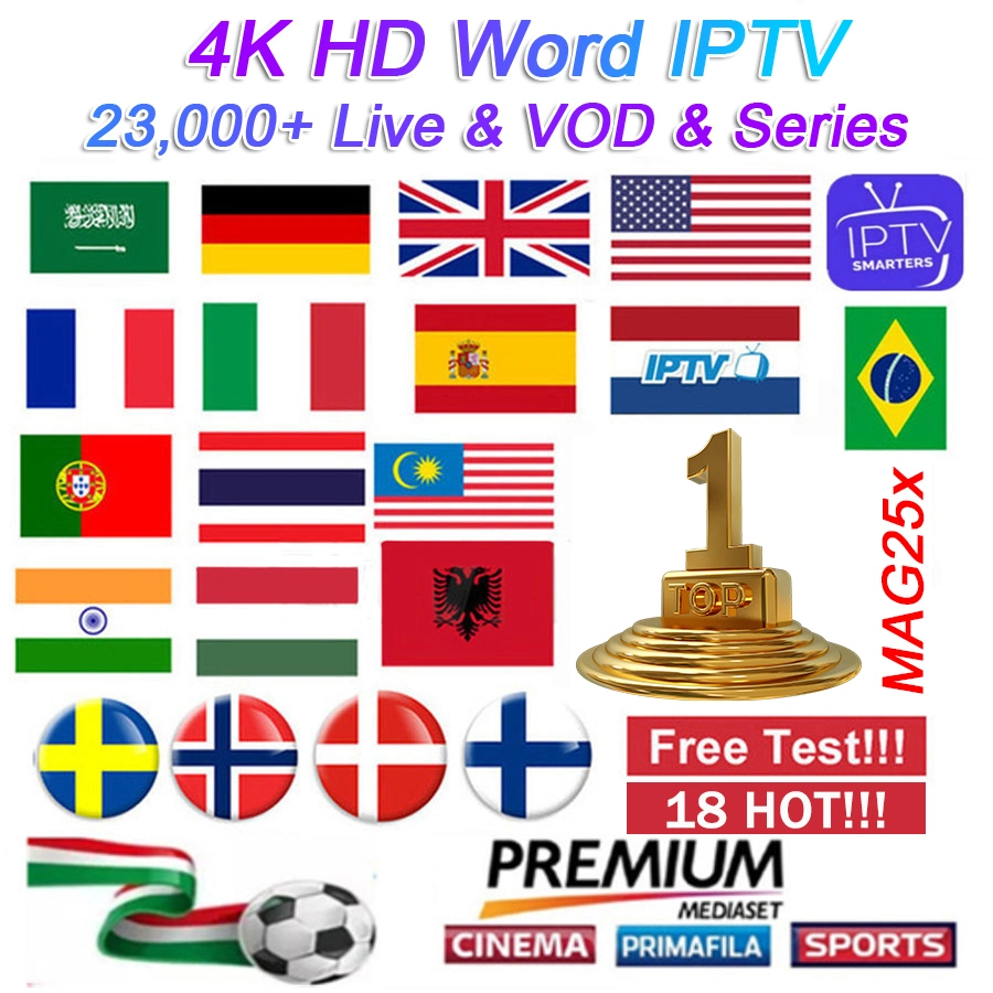 Test gratuit IPTV M3U Link 1 an de télévision en langues nationales Box Sub scription Free Watch TV