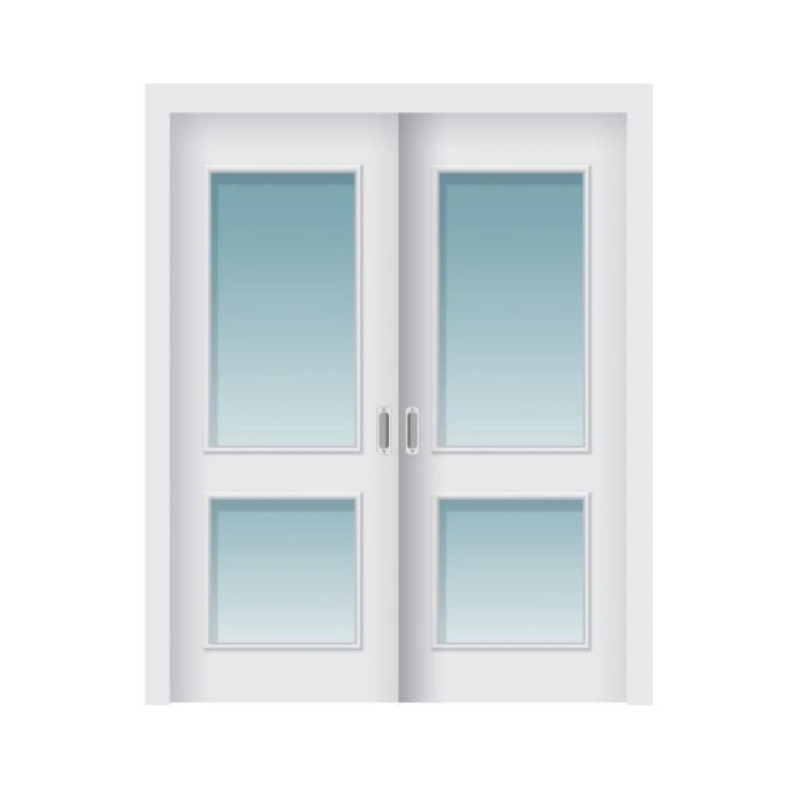 Doble PVC templado WPC Puerta vidrio deslizante Baño dormitorio Puerta