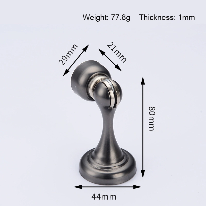 Die Casting Zinc Alloy Door Stop Floor Suction Stainless Steel Anti-Rust Door Stopper Strong Magnetic Door Hardware