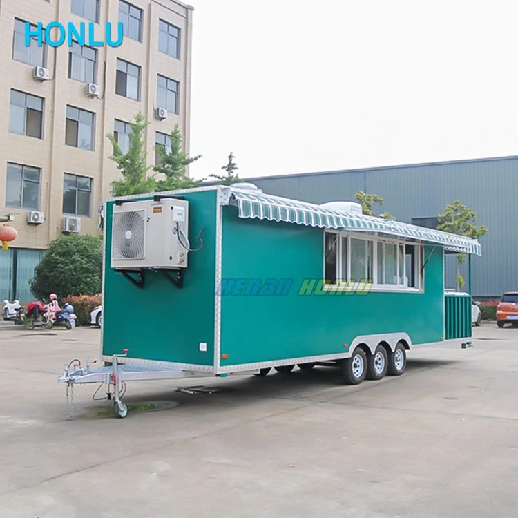 Big Mobile Kitchen Remorque Food Truck Foodtrailer Mini Square Hamburgers Pizza BBQ Fast Food Trailer Cart for Sale