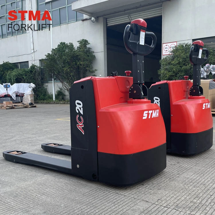 Stma Stand on Pallet Truck Paper Roll Clamp 2ton 2tonne Electric Pallet Jack with AC Zapi Controller