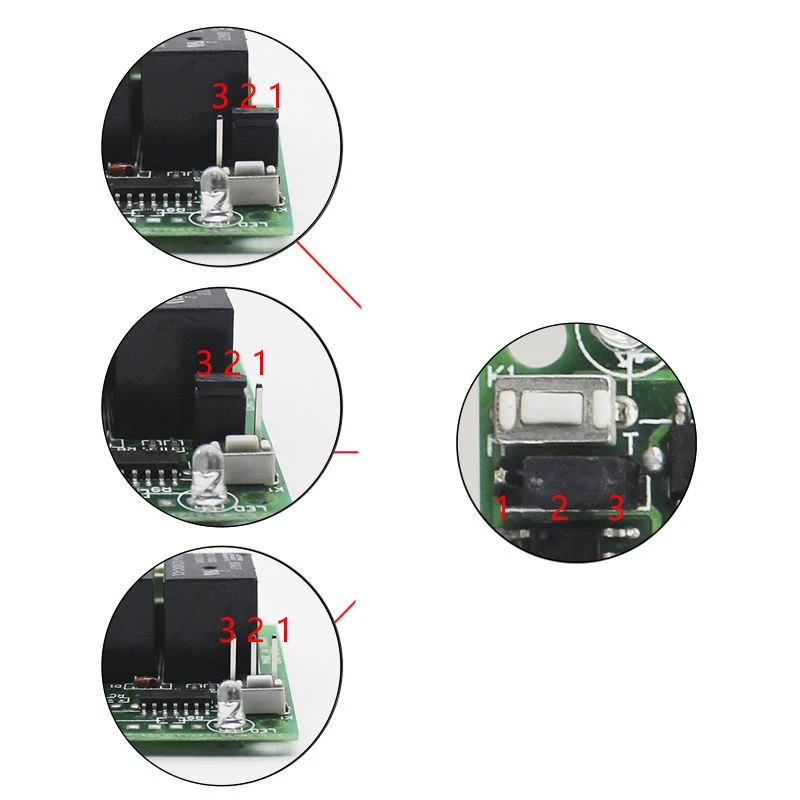 Interruptor de controlo remoto de 24 V/12 V de código de aprendizagem sem fios de 4 canais de 433 MHz E Kit de controlador para porta da porta