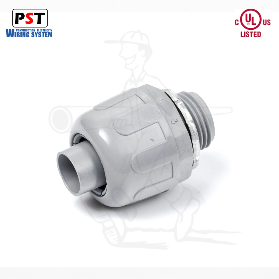 Non-Metallic Liquid Tight Straight Electrical Conduit Connector Electrical Conduit Fitting