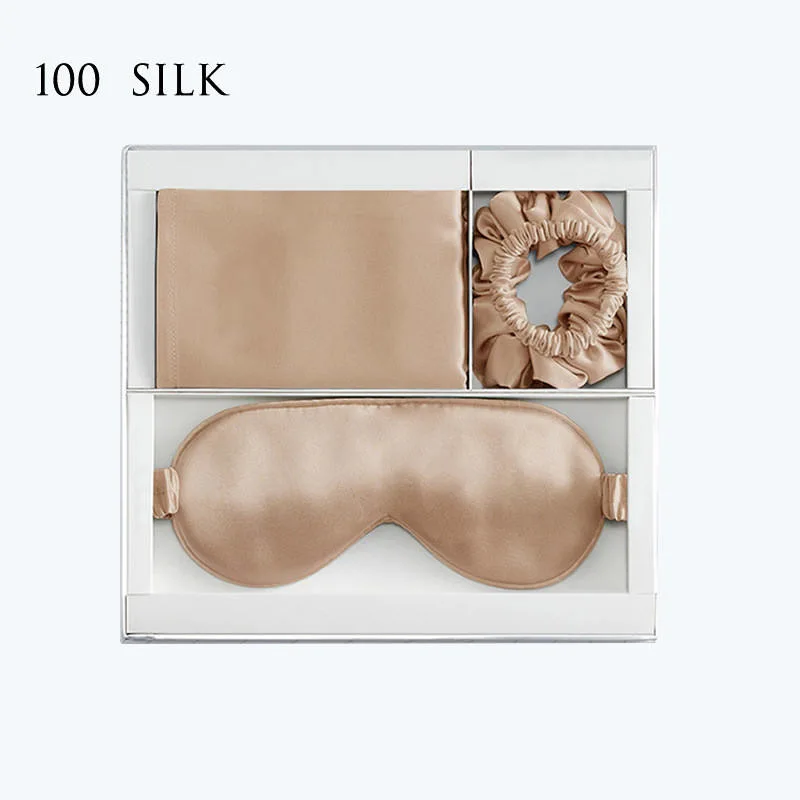 Hot Sale Pupular Breathable Silk Gift Set Box Package Silk Eye Sleepmask