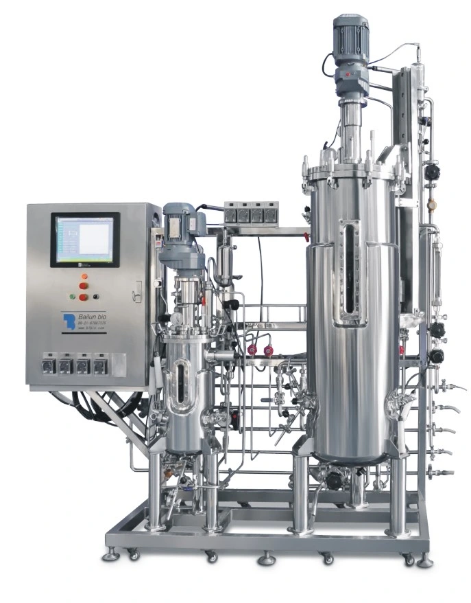 Konenförmiger Dauerfluss-Bioreaktor aus Edelstahl mit langem Zyklus, 1000L Fermenter Enzyme Produktion Automatische Chemische Dosierung System