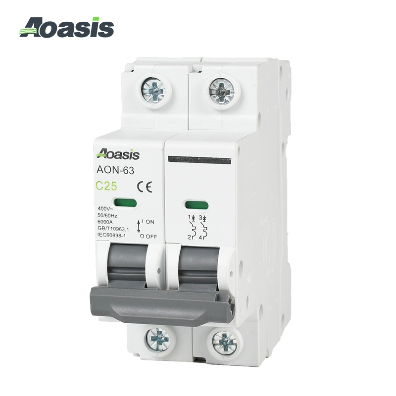 Aoasis Aon-63 2p MCB 10A 20A 63A 20AMP Miniature Circuit Breaker MCB Switch