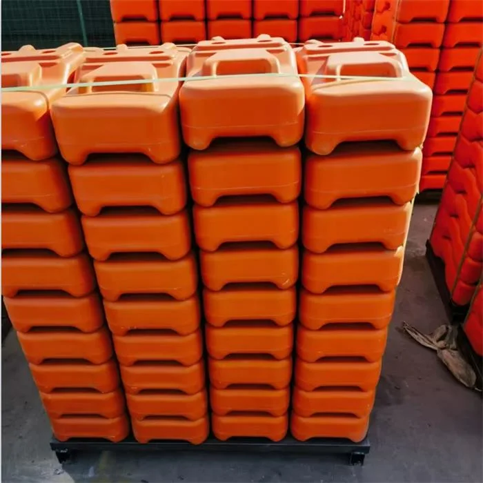 Temporary Fence Orange Plastic Foot H: 60mm, W: 220mm, D: 150mm