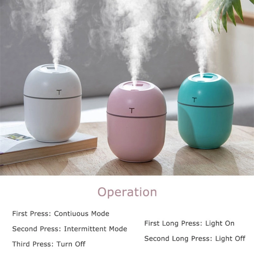 Mini humidificador personal recargable USB pequeño portátil silencioso con luz Efecto Ci23229