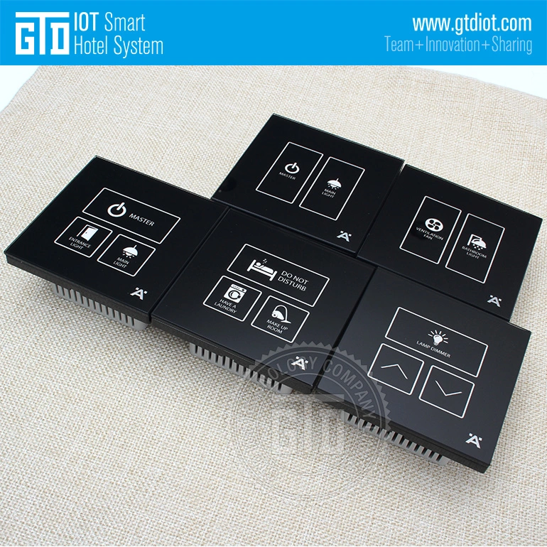 Whole Customized Hotel Room Touch Switches Solution with Double Control and Master Control Function