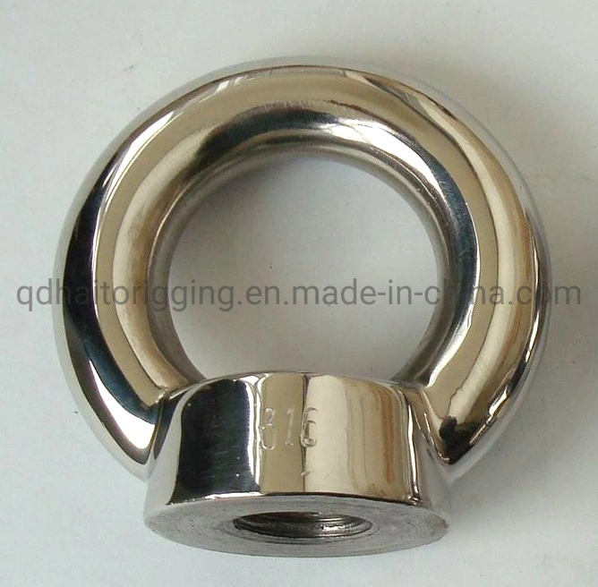 Stainless Steel304/316 JIS1169 Eye Nut of Rigging Hardware with Longer Service Life