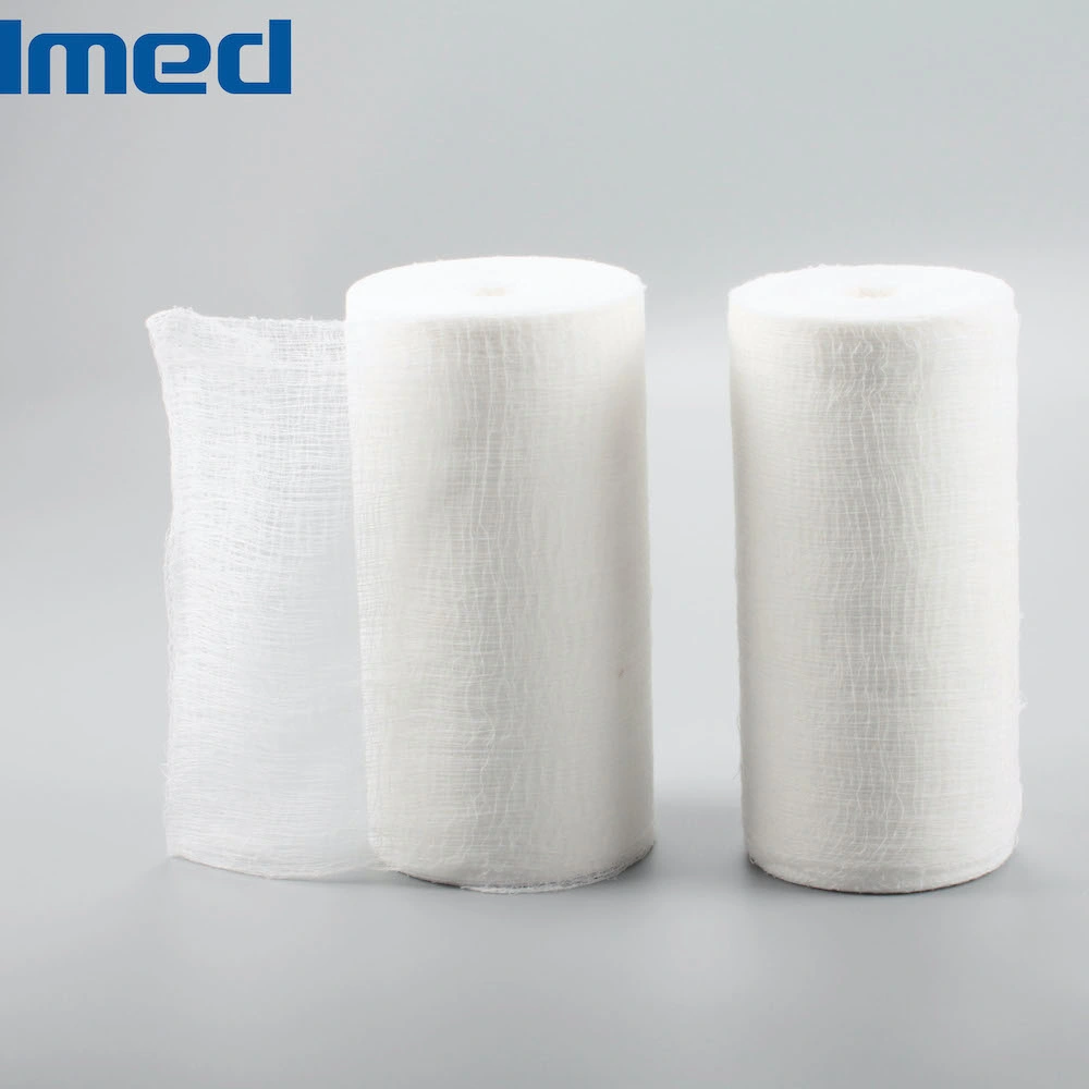 Disposable 100% Cotton Absorbent Gauze Rolls Medical Gauze Roll ISO13485