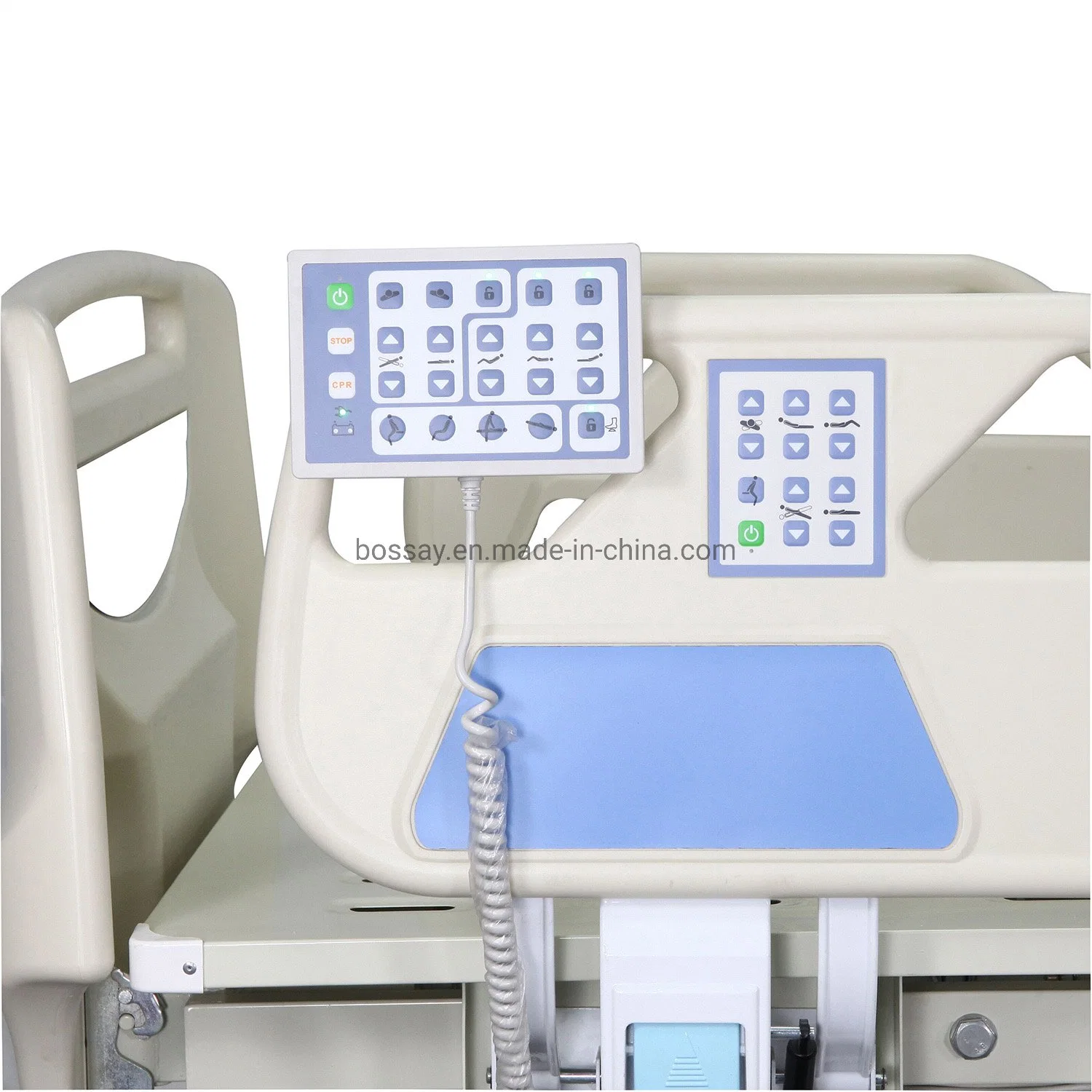 Meubles médicaux pliants multifonctions lit d'hôpital de soins intensifs électrique réglable