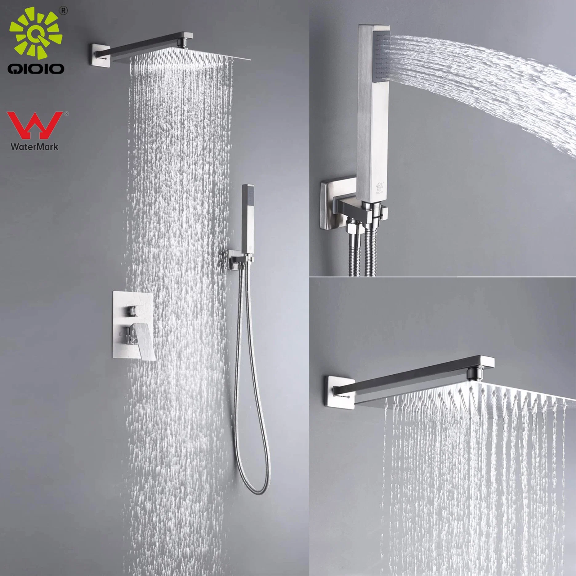 Душ с душем и ванной, настенным дождевым душем, CUPC Watermark Установите систему