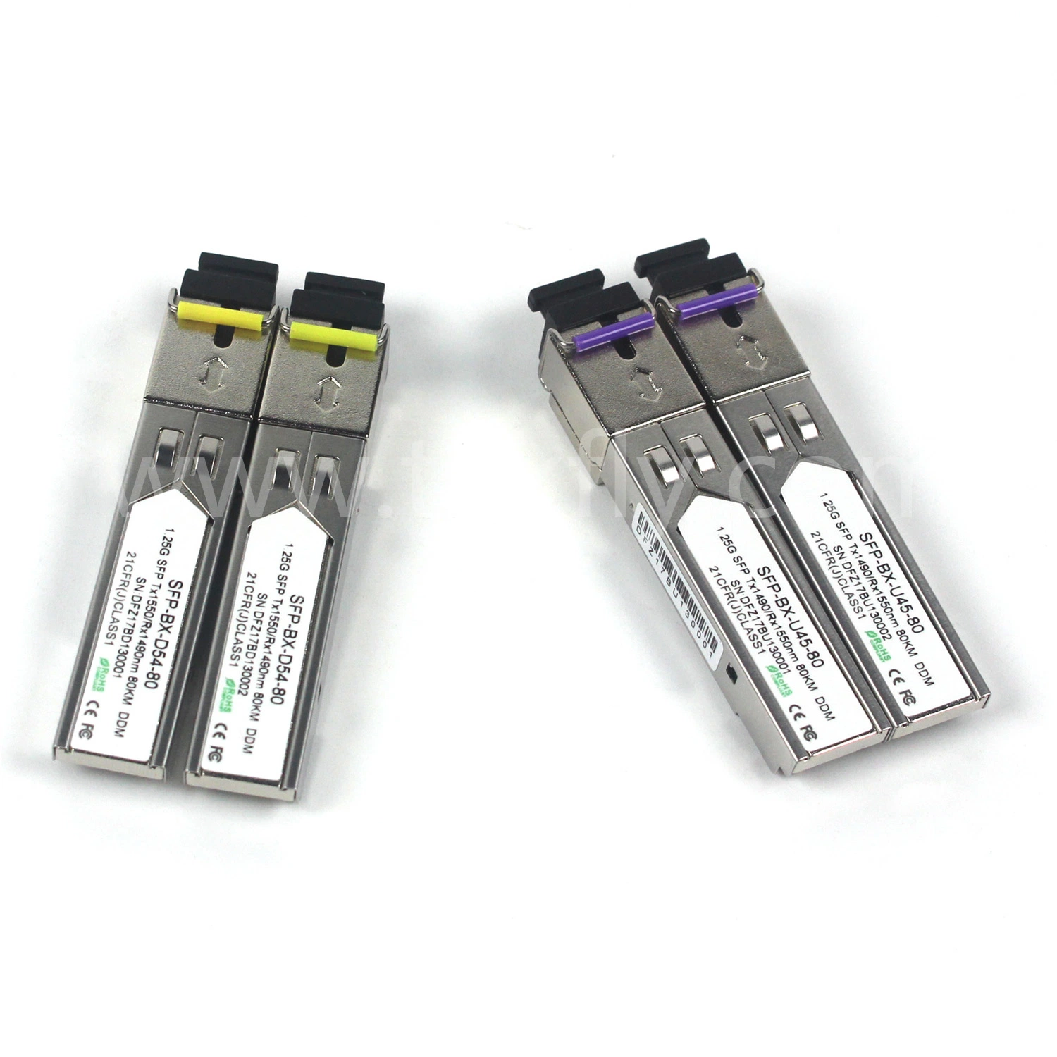 1,25 G SFP Gigabit Wdm módulo transceptor óptico de 80km de DDM