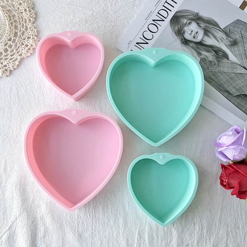 Multi-Size Heart-Shaped and Round Baking Cake Silicone Molds