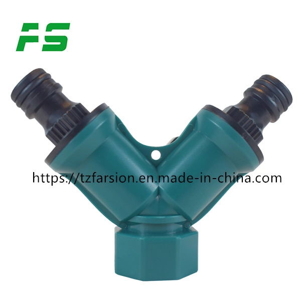 3/4inch Female Water Faucet Connector Garden Hose Pipe Connectors Splitter Y 2 Ways Stop Valve Garden Irrigation Fast Diverter Connector